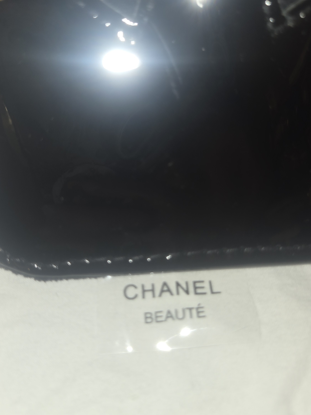 Chanel Beauty Black Patent Logo VIP Crossbody Clutch - Picture 5 of 8